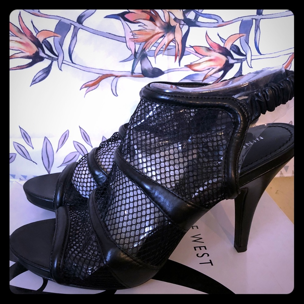 Nine West Fishnet Heels.